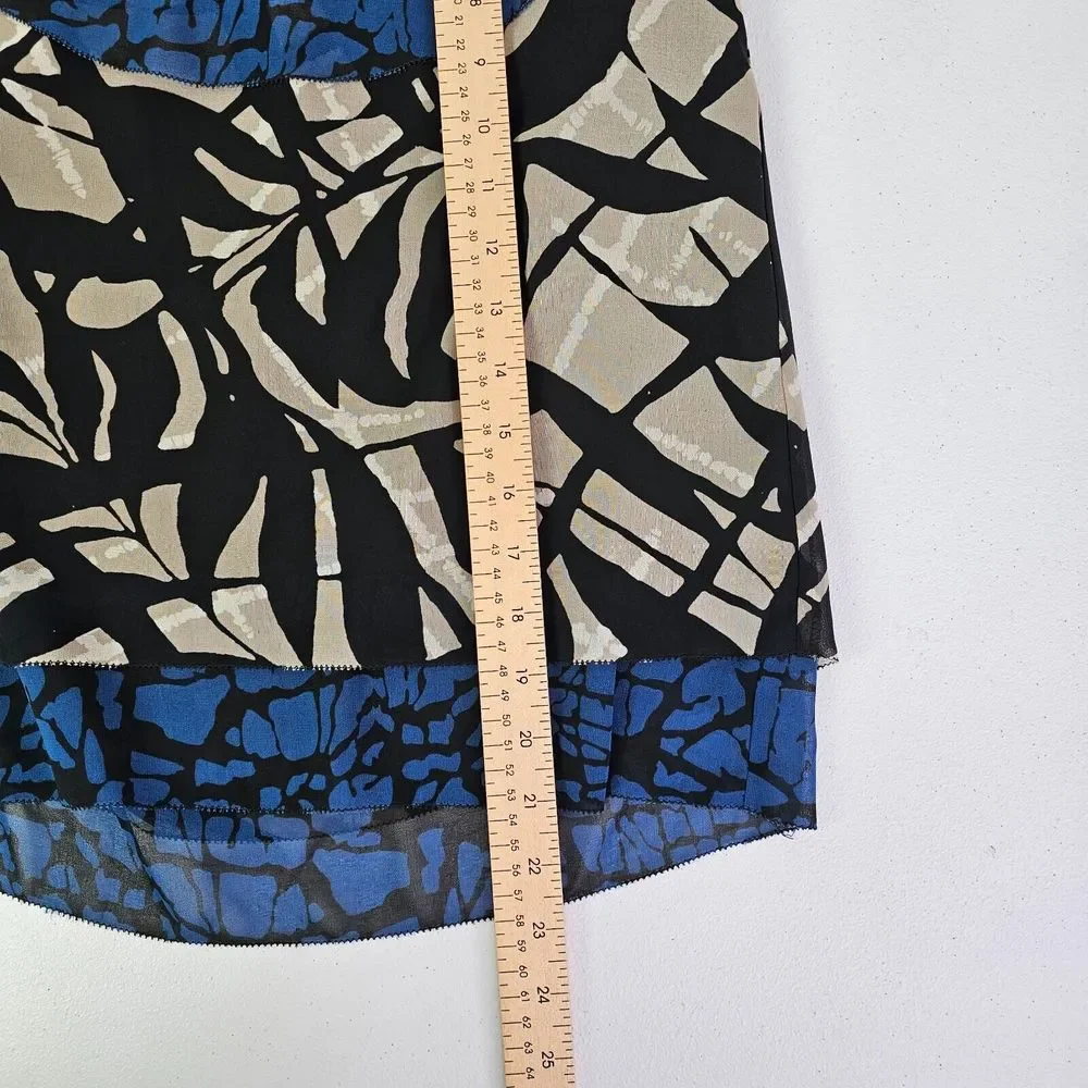 Kensie Women's XS Blue Multicolor Halterneck Sleeveless Backless Blouse NWT - Picture 6 of 15